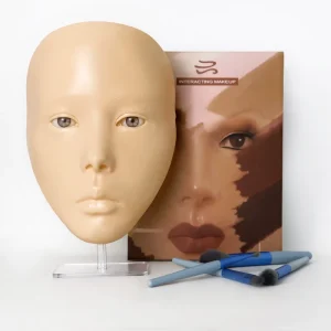5D Reusable Silicone Skin Makeup Practicing Mannequin Face Permanent Training Tool for Makeup Practice