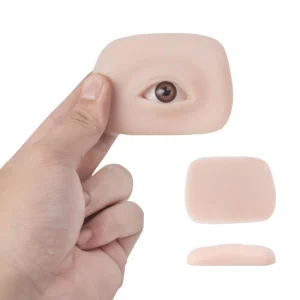 5D Silicone Eye Model Soft Makeup Practice Eyes for Artist Training Permanent Makeup Tool 15mm Thick