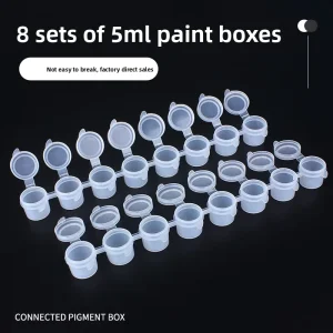 5ML8 All-in-One Body Paint with Acrylic Watercolor, Individually Packaged Pigment Strips, Empty Box Set