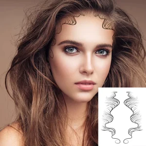 5Pcs Temporary Edge Baby DIY Hairstyling Body Art Paper Hair Tattooing Template Hair Stickers