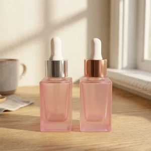 5ml 10ml 15ml 30ml 50ml Custom Painting Essential Oil Square Glass Serum Dropper Bottle