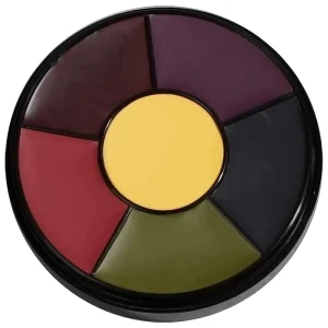 6 Color Joker Skeleton Makeup Face Paint Palette Master Disaster Wheel Halloween Cosplay SFX Body Painting Kit