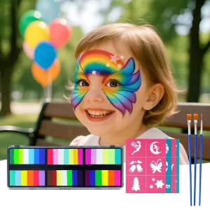 New Arrival Adult & Kids Water Based Face & Body Paint Palette 36 Color Neon Makeup Markers Adult Art Painting Case
