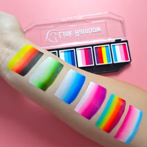 6 Color Rainbow Natural Plant Based Skin Harmless Glow in the Dark Face Paint Kit Direct Supply Body Painting