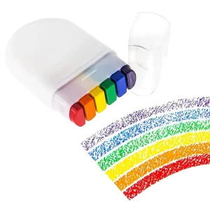 6 Color Rainbow Stripe Face Paint for Kids Waterproof Non Toxic Durable Plastic April Fool’s Day Facial Graffiti