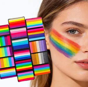 6 Colors Children’s Face Painting Kit Body Makeup Non Toxic Mineral Water Paint for Christmas Halloween Fancy Party Use