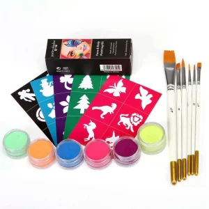 6 Colors Face Body Painting Stencil Supplies Body Art Face Painting for Kids