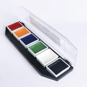 6 Colors Long Time Lasting Alcohol Based Waterproof Face Body Paint Palette for Body Painting Supplies