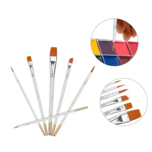 6-Piece Nylon Face and Body Painting Brush Set