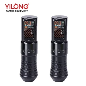 6 Strokes Adjustable Stainless Steel Electric Tattoo Machine with LED Display 11500rpm 1300mAh Battery