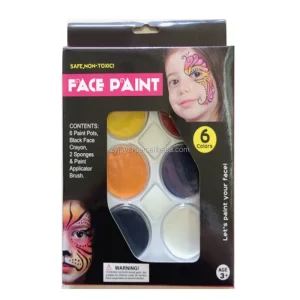 6 Super Bright Fluorescent Neon Face Body Paint Kit for Kids Party Makeup