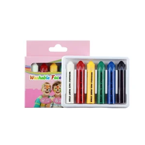 6 color Non-Toxic Washable Erasable Professional Face Body Painting Crayons Toddlers Kids Easy Hold Travel Art Learning