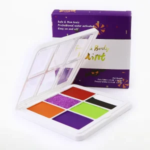 6-color aqua liner palette vegan cosmetic water activated eye shadow for Halloween Christmas chemical makeup
