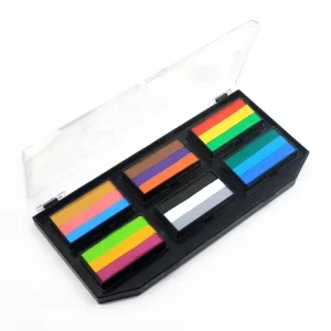 60g Split Cake UV Multiple Colors Rainbow Flag Face Paint Professional Water Based for Body Painting for Festivals and Parties