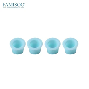 60pcs PMU Sterilized Soft Silicone Ink Cup Ring Disposable Tattoo Ink Cups for Permanent Makeup Microblading Tool Accessory
