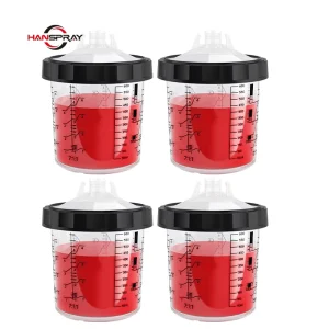 650ml Car Paint System Plastic Spray Paint Mixing Cup with Lids