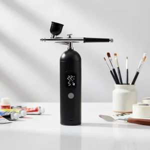 6600mAh Battery Powered Airbrush Kit for Cake Decoration Beauty Model Painting Cordless 180 Minutes Runtime 35psi Pressure