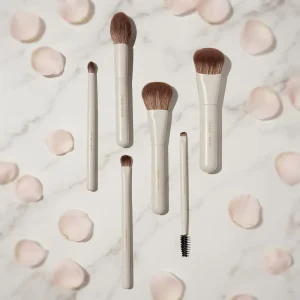 6pcs Travel Makeup Brush Set Portable Beauty Cosmetic Tools Soft Synthetic Brushes