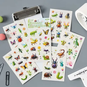 6pcs/pack Water Transfer Stickers Arm Stickers Children Face Stickers Colorful Cartoon Face Tattoo