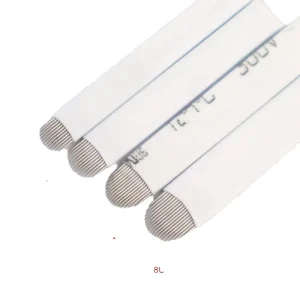 7 9 11 12 14 16 18 21 Pin Stainless Steel 0.2mm Diameter Microblading Nano Needles Blades Eyebrow Tattoo Needle Tool