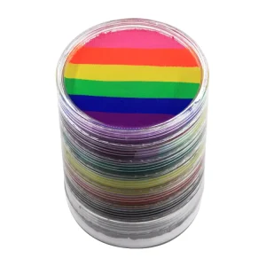 7 Colors Stackable Tower Face Paint Kit OEM Custom Logo Rainbow Split Cake Pot Makeup Set for Kids Party