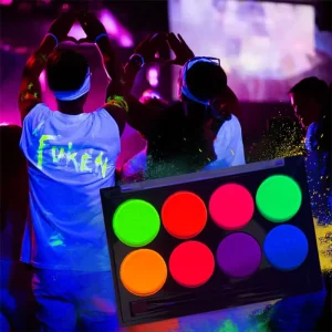 8 Color UV Light Water Based Face Body Paint Halloween Cosplay Makeup for Parties Black Light Face Paint Body Painting Supplies