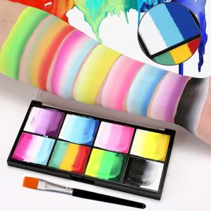 8 Color Water-based Body Face Paint Multicolor Festival Halloween Art Christmas Party Makeup Body Painting Supplies
