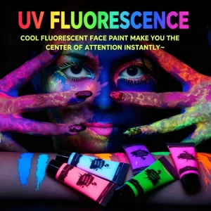 8 Colors 10ml Fluorescent Natural Plant Face & Body Paint for Children Festival Use for Fan Cheering Pigment
