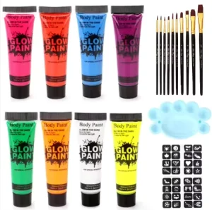 8 Colors Cosplay Makeup Face and Body Painting Kit for Halloween Cosplay Party