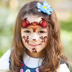 8 New Children’s Party Festival Party Reward Stickers Cartoon Animal Face Temporary Waterproof Tattoo Stickers