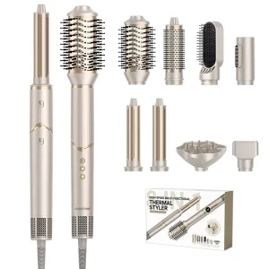 8 in 1 BLDC 110000RPM Multidetachable Hot Air Hair Brush Dryer Professional Hair Brush Dryer Comb One Step Airbrush Hair Dryer