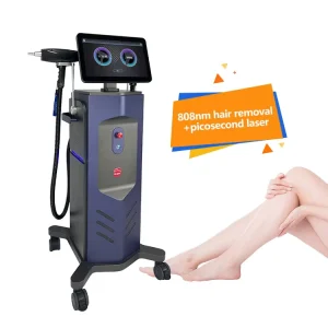 808nm Diode Laser Epilator with Nd:YAG Picosecond Skin Care Instrument for Hair Removal, All Skin Types, Salon Use