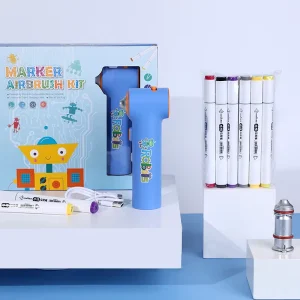 8900 Magic Electric Airbrush Set with Rechargeable Lithium Battery for Miniatures Art Markers Kids & Students