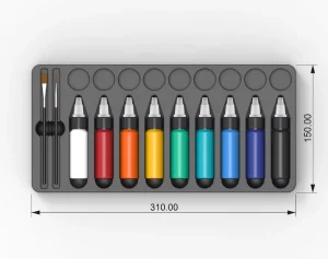 9-Color Water-Based Airbrush Paint Set for Face and Body, Liquid Paints