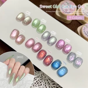 9 Colors Sweet Girl cat Eye Gel Polish Set Semi Permanent Magnetic Uv Gel Nail Polish Soak Off Varnish