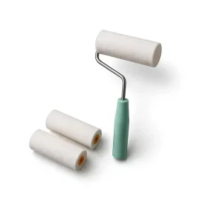 9 Inch Dual Stripe Paint Roller Sponge Polyester Cylindrical Brush for Wall Ceiling Painting Furniture Refinishing