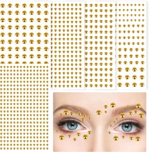 973Pcs Self Adhesive Gems Stickers Face Jewels for Eyes Body Makeup 3/4/5/6mm Rhinestones for DIY Projects for Kids & Adults