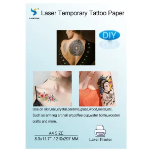 A4 A3 Water Transfer Laser Tattoo Stencil Paper for DIY Temporary Tattoos Sticker Sweatproof Decal Paper