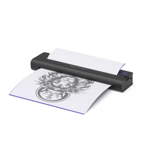 A4 Portable Thermal Printer for Tattoo Art USB BT Interface 2600mAh Battery 203dpi