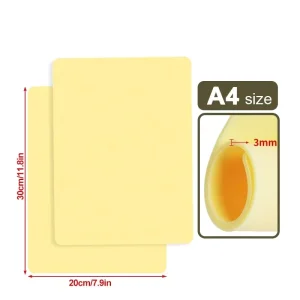 A4 Size 3MM Tattoo Practice Skin Double Sided Beginners’ Fake Skin for Eyebrow Hair Stroke PMU Camouflage Practice