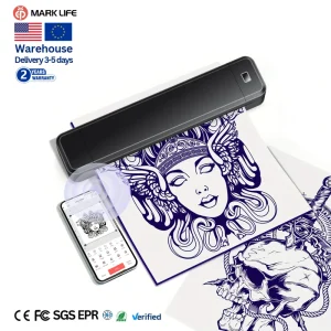 A4 Thermal Printer X8 For Tattoo Artists Wireless Blue Tooth Stencil Printer Portable Temporary Body Art Template