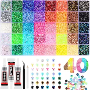 AB Color Resin Flat Bottom Diamond Bead Rhinestone Classic Wedding Party DIY Makeup Phone Bag Cup Bottle Nail Face Body
