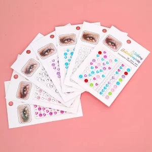 AB Rhinestone Cartoon Sticker Eco Friendly Waterproof Reusable Adhesive Body & Face Jewels Nail Decorations