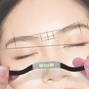 ACC264 Commercial Use Custom Logo Plastic Eyebrow Measuring Balance Tool Bow Arrow Tattoo Ruler Permanent Makeup 40g