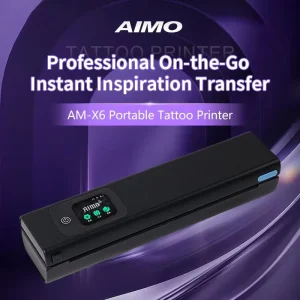AM X6 Stainless Steel Portable Tattoo Stencil Printer Wireless Bluetooth Thermal Tattoo Transfer Machine for A4 Letter Paper
