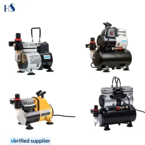 AS18 2 Mini Compressor and Spray Gun Multi-purpose Airbrush Compressor Set