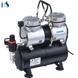 AS196 Complete TEMPORARY TATTOO AIRBRUSH AIR COMPRESSOR KIT Body Art Paint Set Stencil