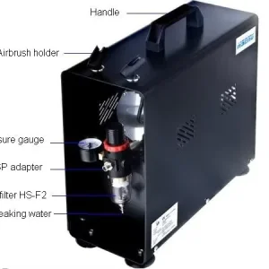 AS196A Airbrush Compressor Kit Air Paint Gun Small Art with Airbrush