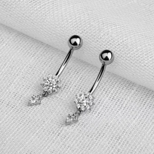 ASTM F136 Navel Titanium Bolt Zircon Jewelry Body Piercing Jewelry Piercings Titanium Fashion Body Jewelry