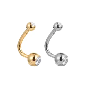 ASTM F136 Titanium Curved J Bar Belly Piercing Belly Button Piercing Navel Piercing Body Jewelry